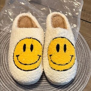 2/$15 Cozy Smiley Face Slippers - 🆕